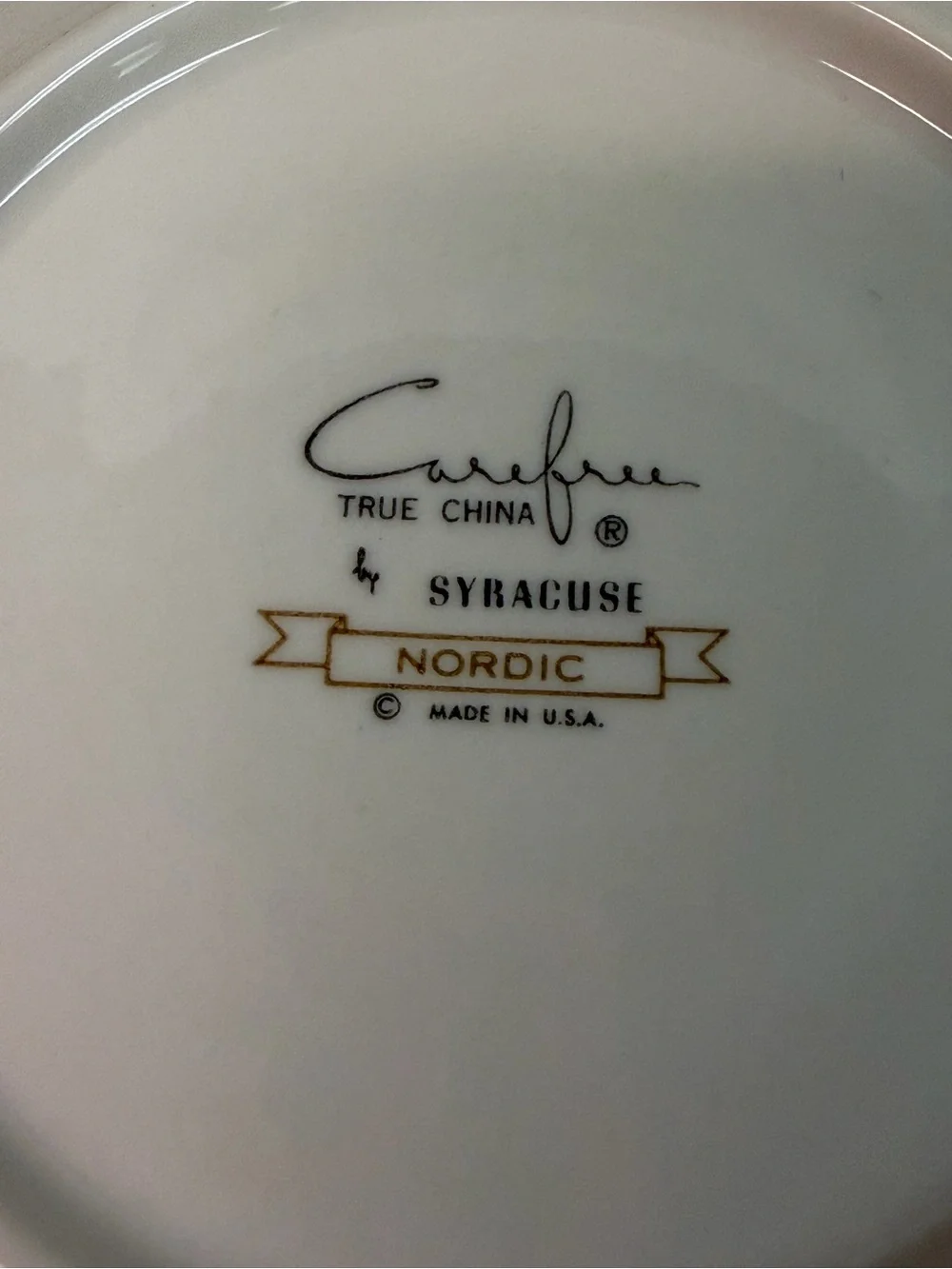 Vintage Carefree True China Nordic Syracuse Atomic Pattern Cup & Saucer